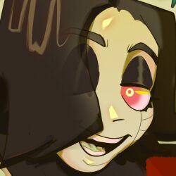  1:1 1boy 2019 2d android anniversary bad_id bad_tumblr_id black_hair cinnimani close-up cropped digital_media hair_over_one_eye humanoid humanoid_robot male male_focus male_only mettaton mettaton_ex robot robot_boy short_hair solo solo_focus undertale utdr_(toby_fox) 