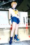 bishoujo_senshi_sailor_moon blonde_hair boots cosplay high_heels pantyhose photo sailor_fuku sailor_uranus short_hair ten&#039;ou_haruka 