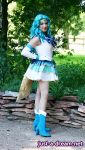  bishoujo_senshi_sailor_moon blue_hair cosplay curly_hair gloves high_heels kaiou_michiru photo sailor_fuku sailor_neptune 