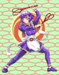  belt female genderswap hairband kamen_rider kamen_rider_hibiki kamen_rider_hibiki_(series) maid purple_hair red_eyes rider-tan shiny_clothes short_hair solo thigh-highs thighhighs ueyama_michirou 