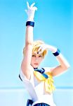  asian bishoujo_senshi_sailor_moon blonde_hair cosplay photo sailor_fuku sailor_uranus short_hair ten&#039;ou_haruka 