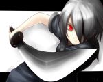  katana kotoba_noriaki original red_eyes silver_hair skirt sword weapon 