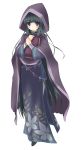  black_hair book golden_lore hexagram highres hood long_hair purple_hair robe sakura_ebi sakurano_miya 