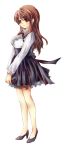  brown_eyes brown_hair dress frills highres long_hair suzumiya_haruhi_no_yuuutsu tachiuo_(arines) waitress 