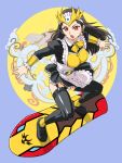  belt black_hair female genderswap hairband kamen_rider kamen_rider_agito kamen_rider_agito_(series) maid red_eyes rider-tan solo surfboard thigh-highs thighhighs ueyama_michirou 