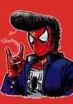  banchou delinquent male marvel parody pompadour smoking spider-man stargeyser 