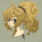  alternate_hairstyle blonde_hair bust kirisame_marisa miyuu_(crazy_lollipop) miyuzu ponytail portrait solo touhou 