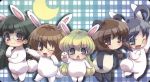  blonde_hair bunny chibi child glasses green_hair highres ichijou katagiri_himeko momose_kurumi panda pani_poni_dash pani_poni_dash! rabbit rebecca_miyamoto tachibana_rei 