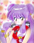  chibi china_dress chinadress chinese_clothes heart long_hair lowres mousse purple_hair ranma_1/2 saotome_ranma shampoo_(ranma_1/2) 
