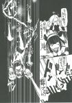  absurdres angry black_background comic dodging greyscale hatsuzuki_(kantai_collection) headband highres kantai_collection monochrome multiple_girls ocean sakazaki_freddy translation_request us_navy 