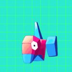  animated animated_gif aqua_background bird cortoony creature full_body gen_1_pokemon grid_background no_humans pokemon pokemon_(creature) porygon solo spinning 