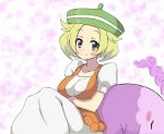  1girl bel_(pokemon) blonde_hair blue_eyes breasts commentary_request hat large_breasts medium_hair pokemon pokemon_(game) pokemon_bw solo 