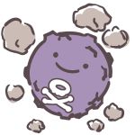  closed_mouth commentary_request creature ditto fictional_sister full_body gen_1_pokemon koffing no_humans pokemon pokemon_(creature) smile solo transformed_ditto 