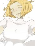  1girl bel_(pokemon) blonde_hair breasts dress highres large_breasts pokemon pokemon_(game) pokemon_bw short_hair solo 