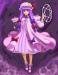  book crescent hat hexagram long_hair patchouli_knowledge purple_eyes purple_hair ribbon sochie solo touhou violet_eyes 