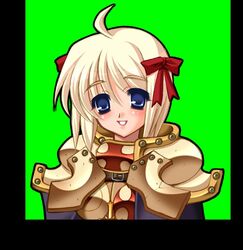  armor blonde_hair crusader favorite_empress hakoiri_nyanko ragnarok_online ribbon short_hair smile warrior 