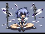  blue_hair cirno delusion_overdose matsuno_canel sitting touhou translation_request wings 