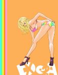  bent_over bikini blonde_hair blue_eyes breasts dead_or_alive hybrid_cat legs swimsuit tina_armstrong under_boob underboob 