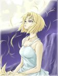  blue_eyes cutting_hair dress ezu ima_soko_ni_iru_boku moon sara_ringwalt short_hair 