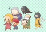  bee blonde_hair blue_eyes cat facial_hair fang glasses grey_hair headphones helmet metal_gear metal_gear_solid metal_gear_solid_3 revolver_ocelot scarf smile the_boss the_end the_fear the_fury the_pain the_sorrow 