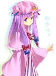  amaa_(chou_dennou_jidai) bad_id crescent hat long_hair patchouli_knowledge purple_eyes purple_hair solo touhou violet_eyes 