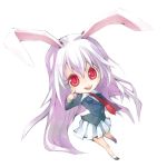  bad_id blazer bunny_ears chibi koushi_rokushiro lavender_hair long_hair necktie pleated_skirt rabbit_ears red_eyes reisen_udongein_inaba skirt touhou 