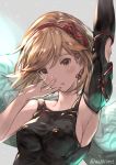  1girl armpits blonde_hair djeeta_(granblue_fantasy) elbow_gloves erect_nipples gloves granblue_fantasy gunslinger_(granblue_fantasy) hairband highres milli_little short_hair upper_body 