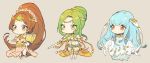  armor artist_request bare_shoulders blue_hair blush book brown_eyes brown_hair cape chibi circlet dress elincia_ridell_crimea fingerless_gloves fire_emblem fire_emblem:_mystery_of_the_emblem fire_emblem:_rekka_no_ken fire_emblem:_souen_no_kiseki fire_emblem_heroes gloves green_hair hair_ornament jewelry linda_(fire_emblem) long_hair mamkute ninian ponytail red_eyes sandals side_slit smile very_long_hair weapon 