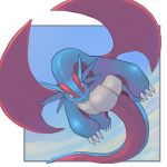  blue_eyes dragon flying gen_3_pokemon no_humans pokemon pokemon_(creature) salamence sky tesshii_(riza4828) wings 
