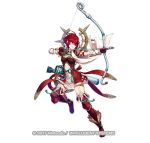  1girl alternate_costume arrow bow_(weapon) copyright cozy fire_emblem fire_emblem_heroes fire_emblem_if full_body garter_straps gloves hinoka_(fire_emblem_if) official_art quiver red_eyes red_gloves red_legwear redhead scarf short_hair simple_background solo thigh-highs weapon white_background 