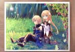  1girl blonde_hair blue_eyes brown_hair emil_castagnier fang fangs gloves long_hair marta_lualdi red_eyes scarf smile tales_of_(series) tales_of_symphonia tales_of_symphonia_knight_of_ratatosk yoshi_(koloio) 