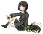  bug green_eyes green_hair insect monster original rike_(pixiv) school school_uniform short_hair 