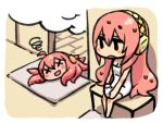  chan_co chibi headphones megurine_luka onsen sauna steam takoluka towel vocaloid x_x 