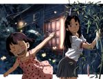  child house inumaroboya inumaru_(sougen_no_marogoya) lightbulb long_hair siblings sisters skirt tanabata tanzaku 