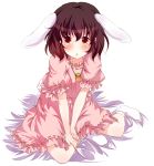  bad_id black_hair bunny_ears inaba_tewi rabbit_ears short_hair socks touhou yatomi 