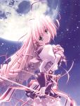  moon night ohno_tetsuya oono_tetsuya pink_hair priecia prism_ark skirt star 