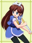  bow brown_hair c-lop kuonji_ukyo kuonji_ukyou long_hair ranma_1/2 spatula 