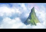  above_clouds clouds fantasy letterboxed mountain no_humans original scenery usada_yuh 