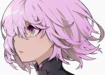  1girl eyebrows_visible_through_hair eyeshadow face fate/grand_order fate_(series) hair_over_eyes lavender_hair makeup mash_kyrielight multicolored multicolored_eyes open_mouth ram_(ramlabo) short_hair solo 