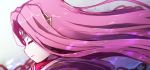 1girl bangs blurry blurry_background chains closed_eyes depth_of_field fate/grand_order fate_(series) floating_hair from_side highres hood hood_down long_hair medusa_(lancer)_(fate) parted_lips profile purple_hair rider sketch solo very_long_hair wada_kazu 