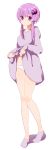  1girl alternate_costume bangs bare_legs blush closed_mouth dress dress_lift eyebrows_visible_through_hair full_body hair_ornament hair_tubes hairpin highres lifted_by_self long_sleeves looking_at_viewer no_shoes panties puffy_long_sleeves puffy_sleeves purple_dress purple_hair purple_legwear shiny shiny_hair short_hair_with_long_locks sidelocks simple_background sleeves_past_wrists socks solo standing tareme underwear upskirt violet_eyes vocaloid voiceroid white_background white_panties yusake_san yuzuki_yukari 