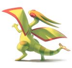  commentary commission creature english_commentary flygon full_body gen_3_pokemon pokemon pokemon_(creature) red_eyes simple_background solo twarda8 white_background 