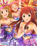  blush brown_hair dress group idolmaster idolmaster_million_live! idolmaster_million_live!_theater_days long_hair miyao_miya oogami_tamaki red_eyes smile tanaka_kotoha 