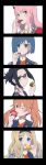  absurdres apple artist_request commentary_request darling_in_the_franxx eating food fruit glasses grapes highres ichigo_(darling_in_the_franxx) ikuno_(darling_in_the_franxx) incredibly_absurdres kiwi_slice kokoro_(darling_in_the_franxx) miku_(darling_in_the_franxx) military military_uniform orange orange_slice strawberry uniform zero_two_(darling_in_the_franxx) 