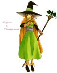  a?ra?o cape dragon_quest dragon_quest_iii gloves green_eyes hat mage_(dq3) orange_hair short_hair staff witch_hat 