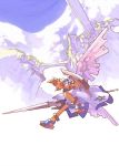  cloud clouds polearm spear taira_akitu weapon wings 