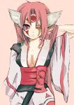  animal_ears baiken butamukituneko guilty_gear japanese_clothes kimono pink_hair 