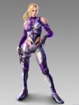  1girl 3d absurdres blonde_hair blue_eyes bodysuit breasts closed_mouth female full_body gloves highres namco nina_williams official_art ponytail shoulder_cutout skin_tight solo standing tekken tekken_2 tekken_3 tekken_4 tekken_5_(dark_resurrection) tekken_tag_tournament tekken_tag_tournament_2 