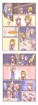  cake comic food highres izayoi_sakuya mukyuu natsuk pastry patchouli_knowledge tea teapot touhou translated translation_request 