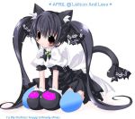  catgirl cute lolicon_lover nekomimi paws tail thigh-highs twintails 